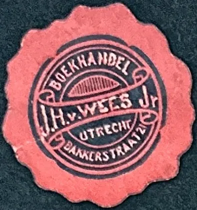 Sluitzegel Boekhandel J.H. v. Wees Jr. Utrecht