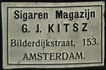 Sluitzegel Sigaren Magazijn G.J. Kitsz, Amsterdam