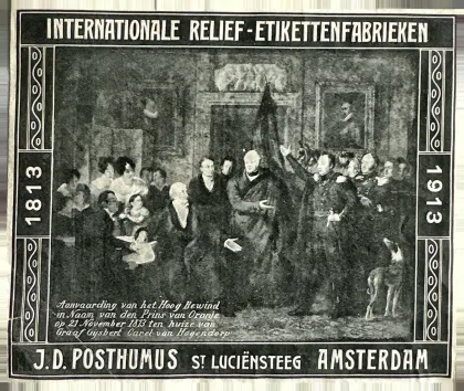 Herdenkingszegel 100 jaar Koninkrijk der Nederlanden – J.D. Posthumus Amsterdam