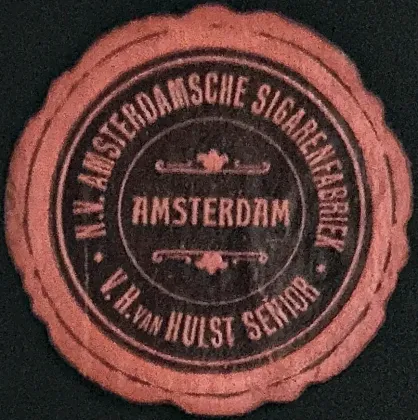 Sluitzegel N.V. Amsterdamsche Sigarenfabriek v/h H. van Hulst Senior