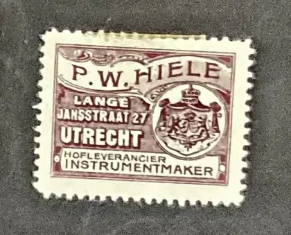 Sluitzegel P.W. Hiele – Hofleverancier Instrumentmaker Utrecht