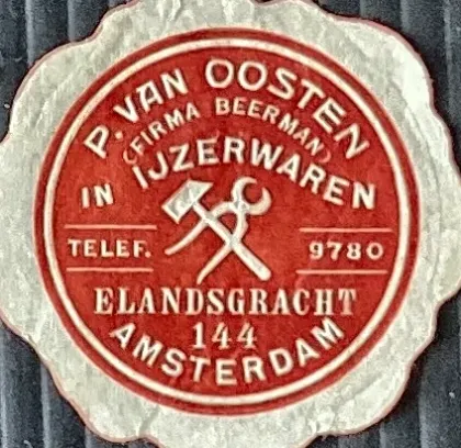 P. van Oosten – IJzerwarenhandel Amsterdam