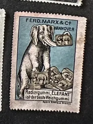 Radiergummi Elefant – Ferd. Marx & Co., Hannover