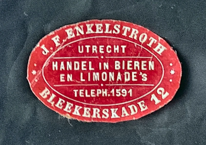 Sluitzegel J.F. Enkelstroth – Handel in Bieren en Limonade's, Utrecht