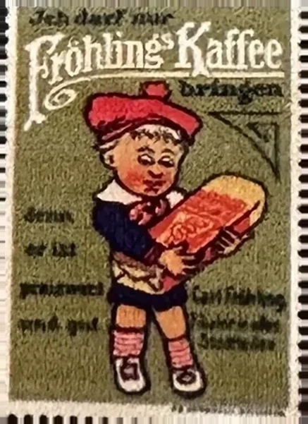 Fröhling's Kaffee – acrobatische reclamesluitzegel