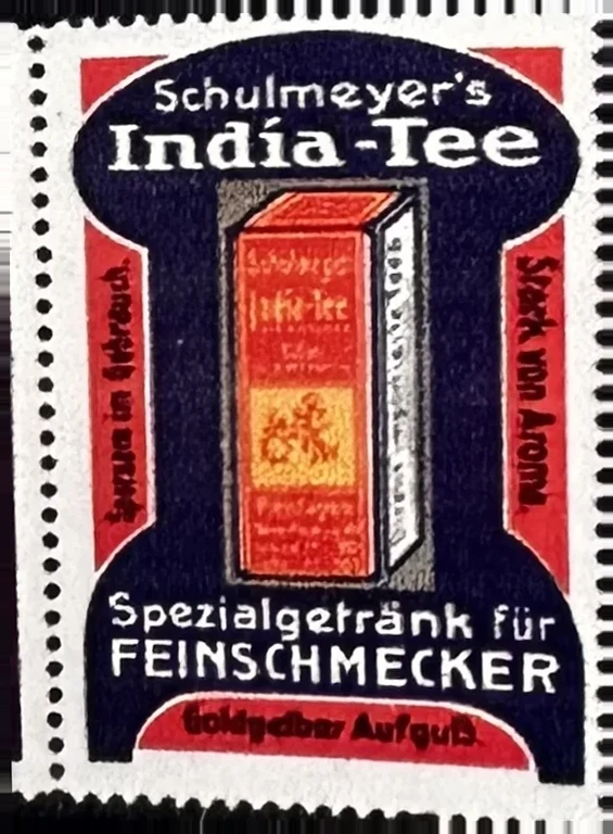 Schulmeyer's India-Tee — reclamesluitzegel