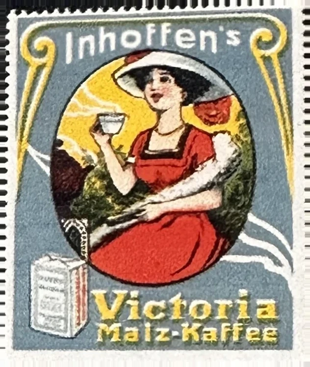 Victoria Malz-Kaffee – Inhoffen's reclamesluitzegel