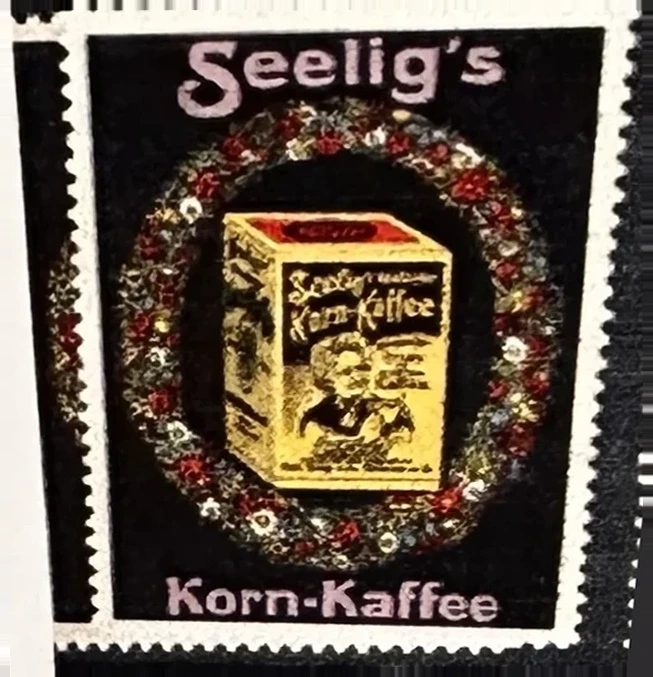 Seelig's Korn-Kaffee reclamesluitzegel
