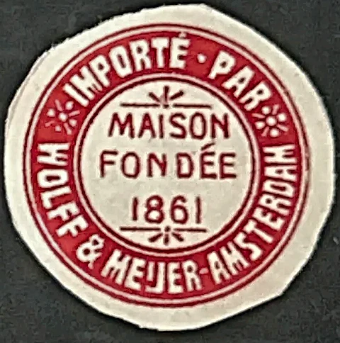 Sluitzegel Wolff & Meijer Amsterdam, Importeur