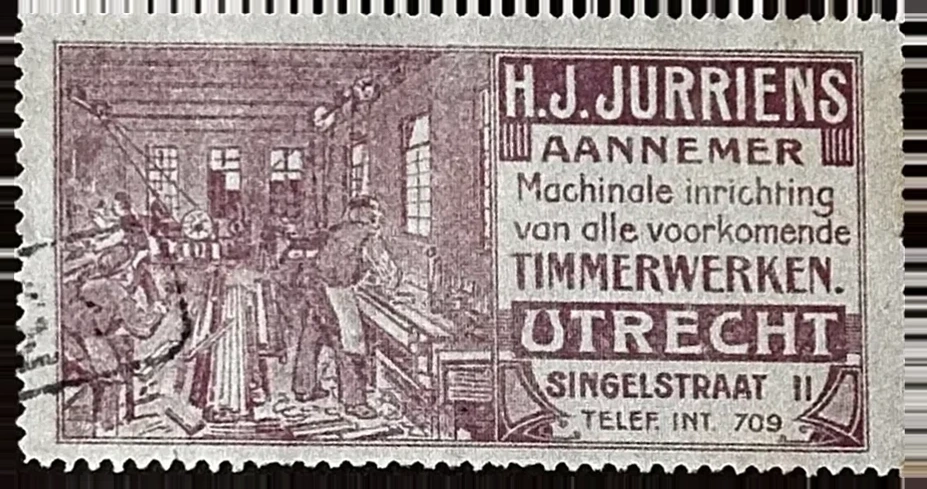 Sluitzegel H.J. Jurriens – Aannemer & Timmerwerken Utrecht