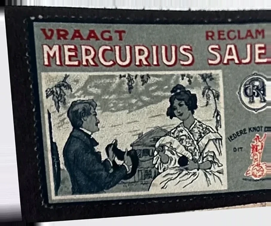 Mercurius Sajet – Reclamesluitzegel voor breigarens