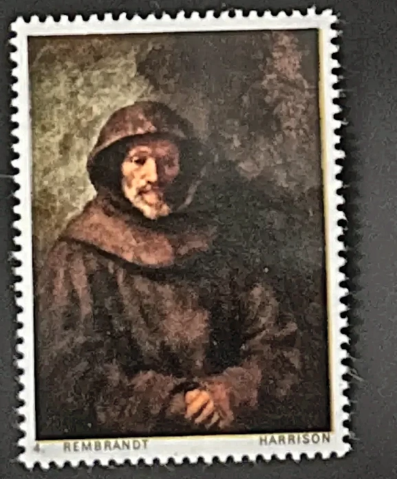 Rembrandt portret – Harrison drukkerij zegel