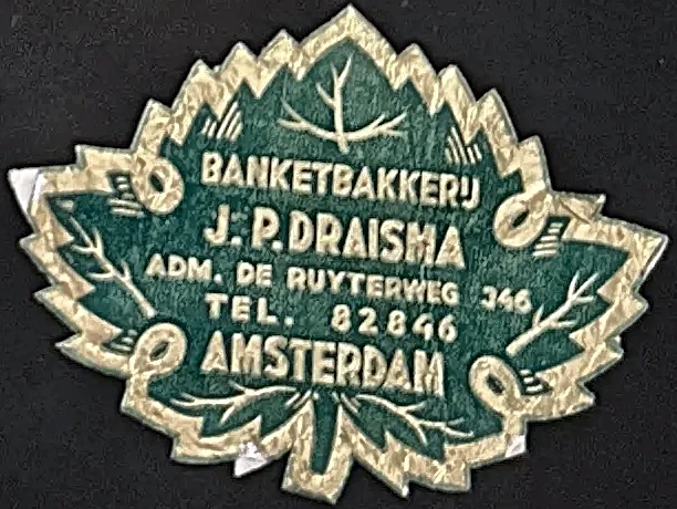 Sluitzegel Banketbakkerij J.P. Draisma Amsterdam