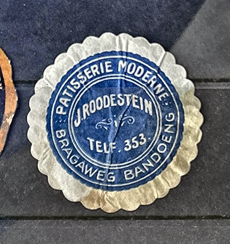 Sluitzegel Patisserie Moderne J. Roodestein, Bandoeng