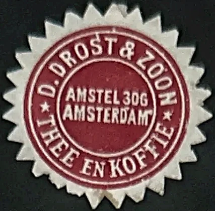 Sluitzegel D. Drost & Zoon – Thee en Koffie, Amsterdam