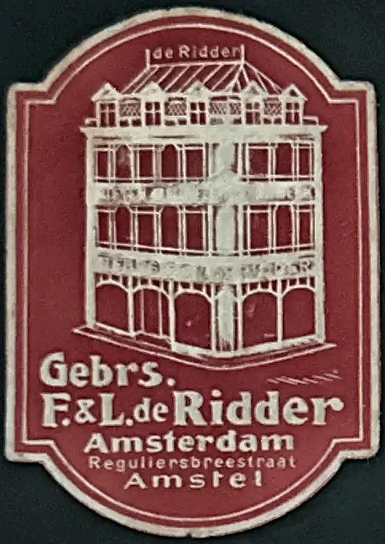 Sluitzegel Gebrs. F. & L. de Ridder, Amsterdam