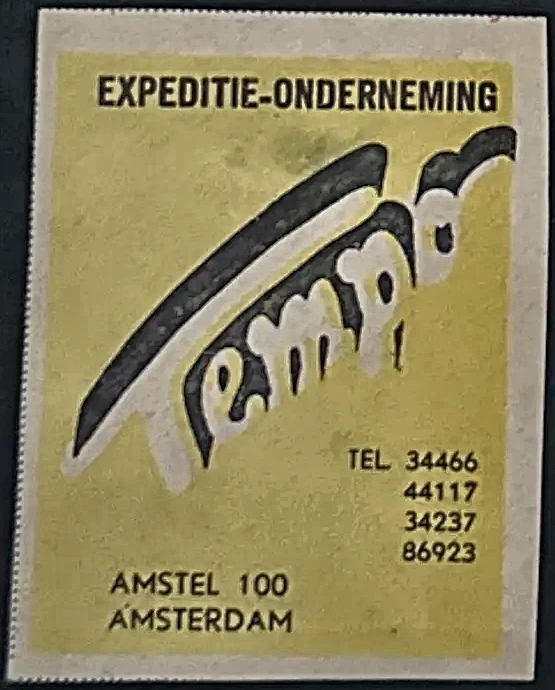 Sluitzegel Expeditie-Onderneming Tempo Amsterdam