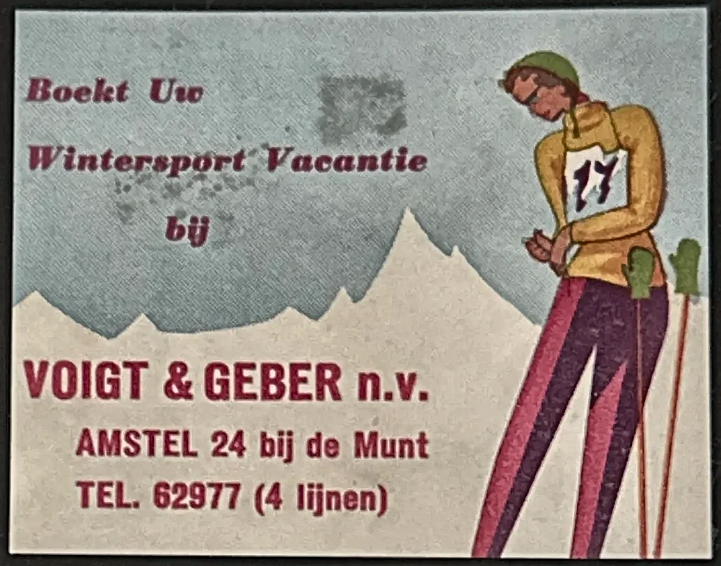Reclamesluitzegel Voigt & Geber – Wintersport Vacantie