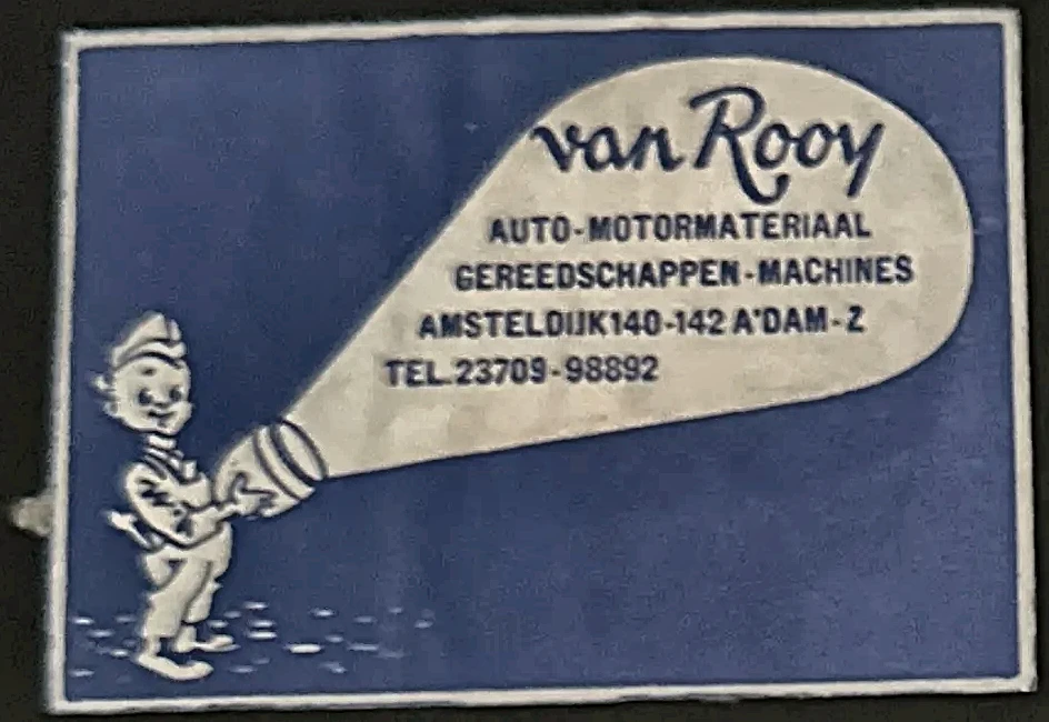 Sluitzegel Van Rooy Auto-Motormateriaal Amsterdam