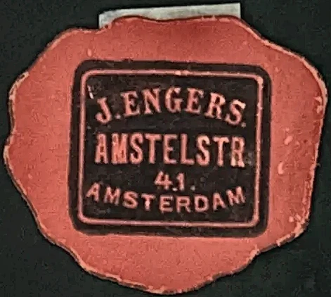 Sluitzegel J. Engers, Amstelstraat 41, Amsterdam
