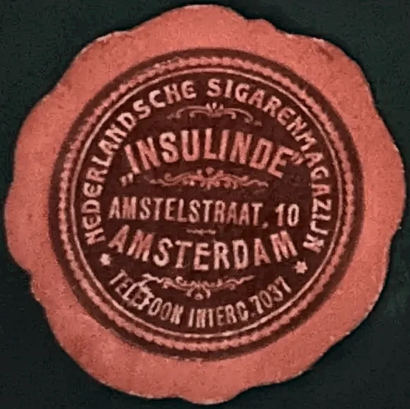 Sluitzegel Nederlandsche Sigarenmagazijn Insulinde Amsterdam