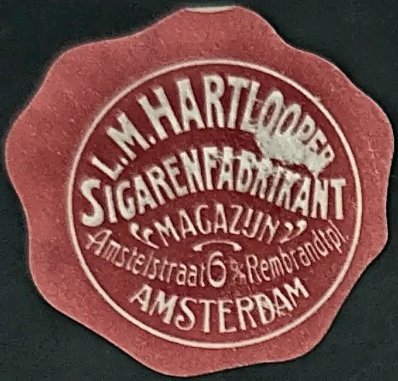 Sluitzegel L.M. Hartlooper Sigarenfabrikant Amsterdam