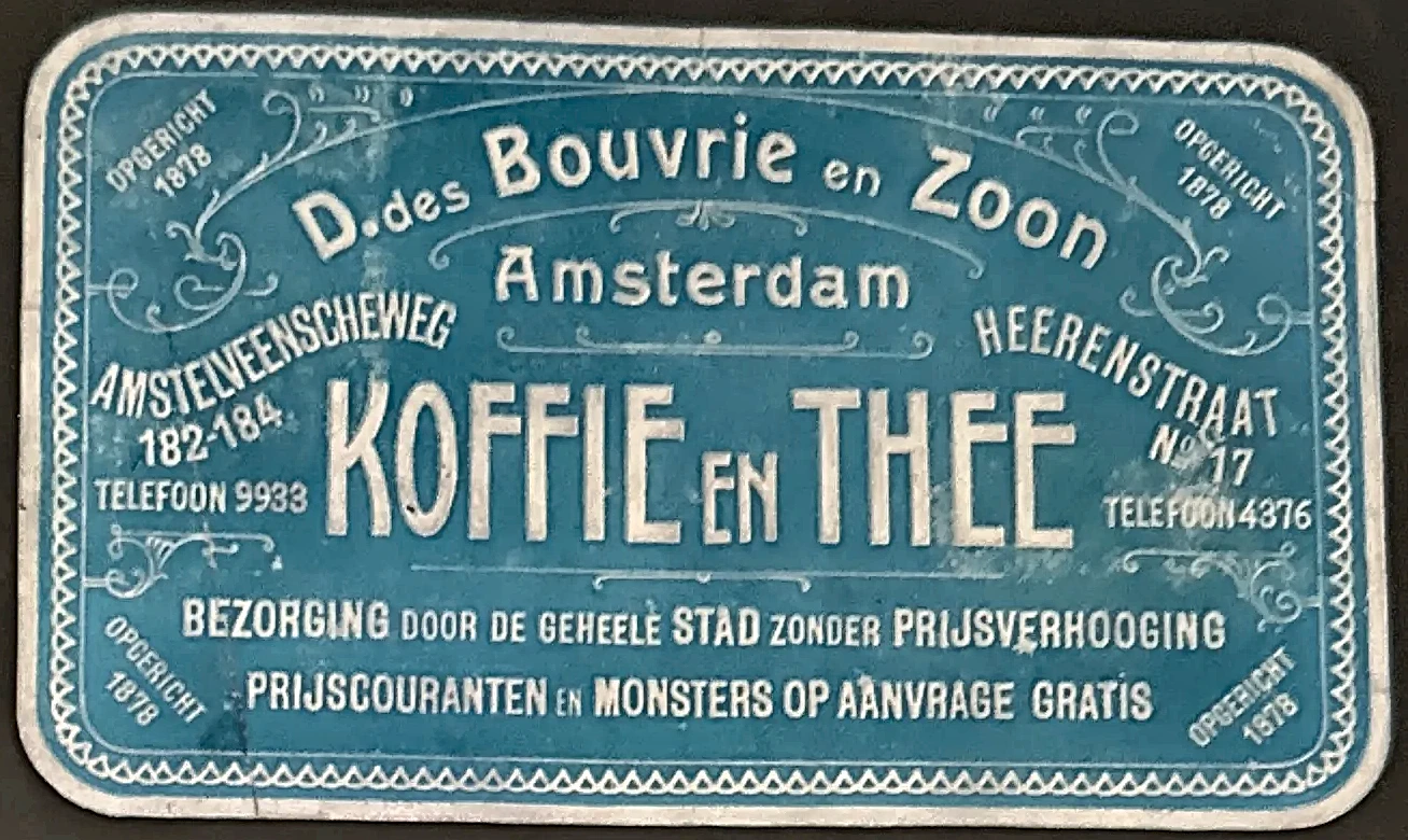 Sluitzegel D. des Bouvrie en Zoon – Koffie en Thee Amsterdam
