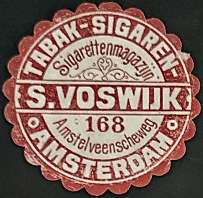 Sluitzegel S. Voswijk – Tabak & Sigaren Amsterdam