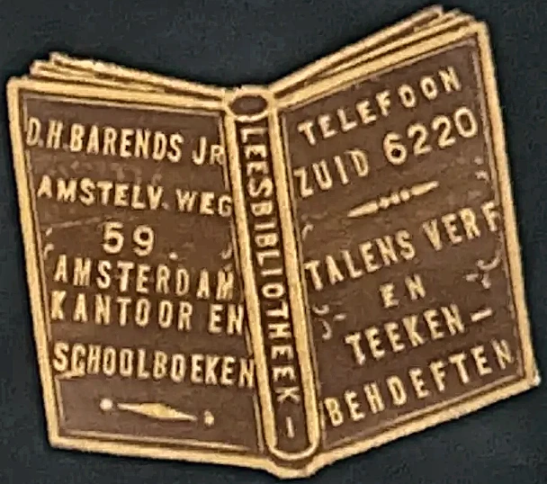 Sluitzegel D.H. Barends Jr. – Boekhandel en Leesbibliotheek Amsterdam