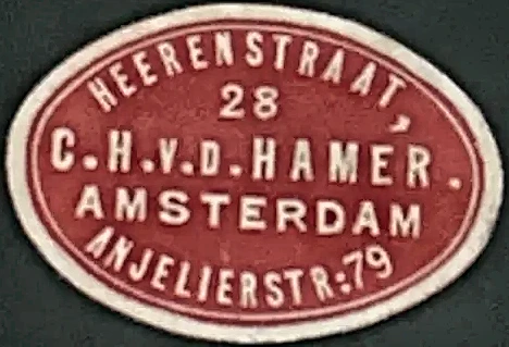 Sluitzegel C.H. v.d. Hamer, Amsterdam