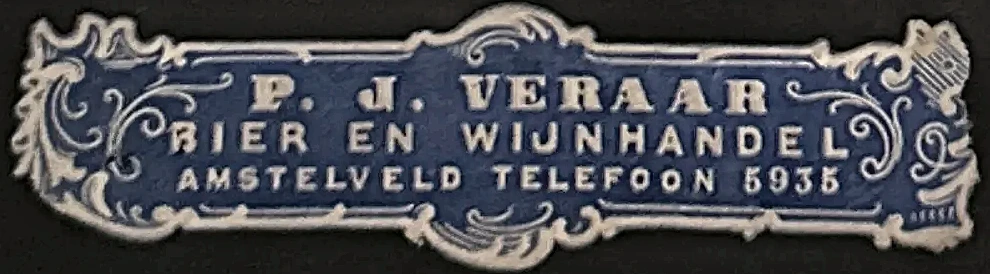 Sluitzegel P.J. Veraar Bier en Wijnhandel Amsterdam