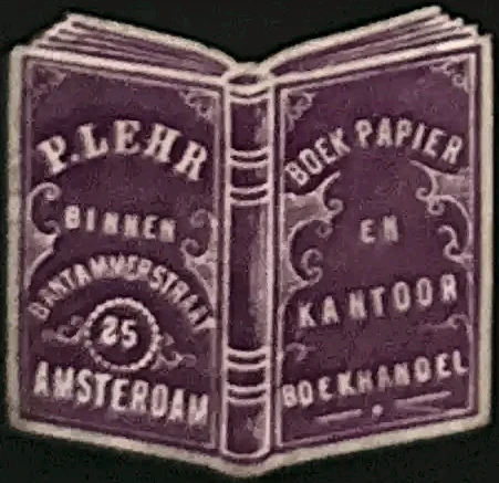Sluitzegel P. Lehr Boek- en Kantoorhandel Amsterdam