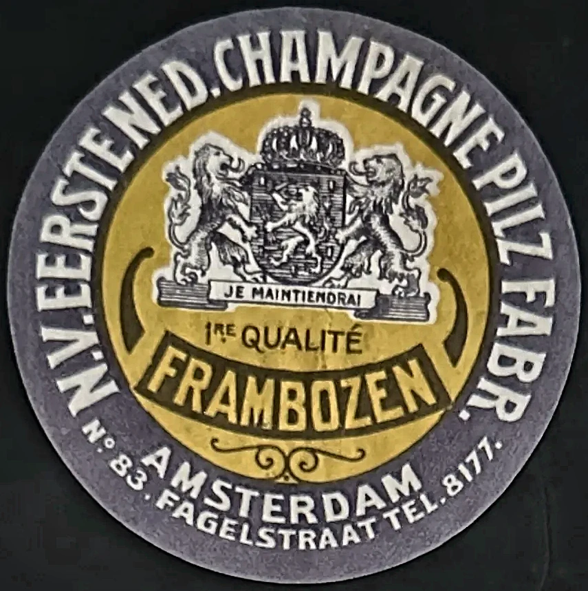 Frambozen Limonade – N.V. Eerste Ned. Champagne- en Limonadefabriek Amsterdam