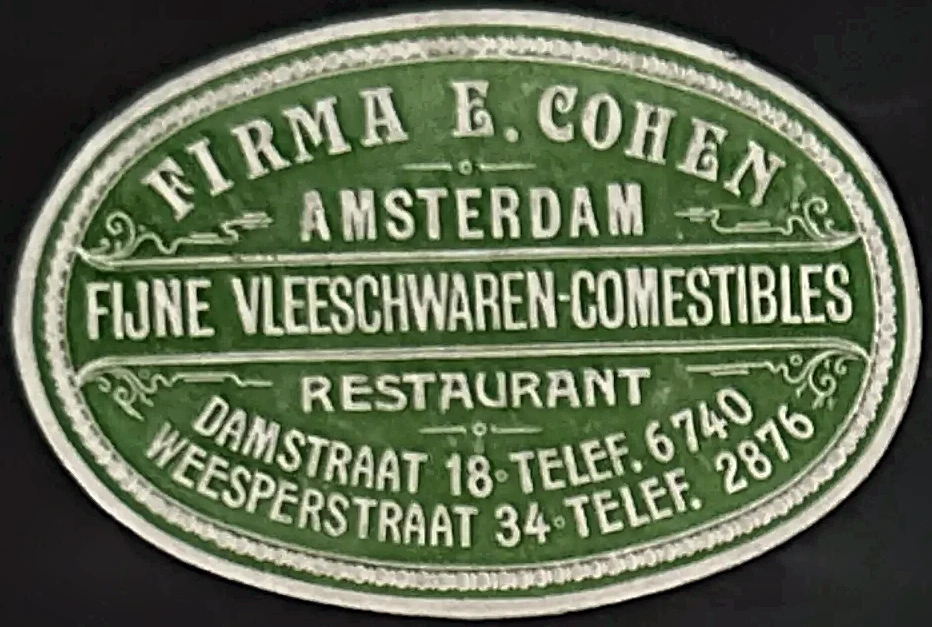 Firma E. Cohen – Fijne Vleeswaren & Restaurant Amsterdam