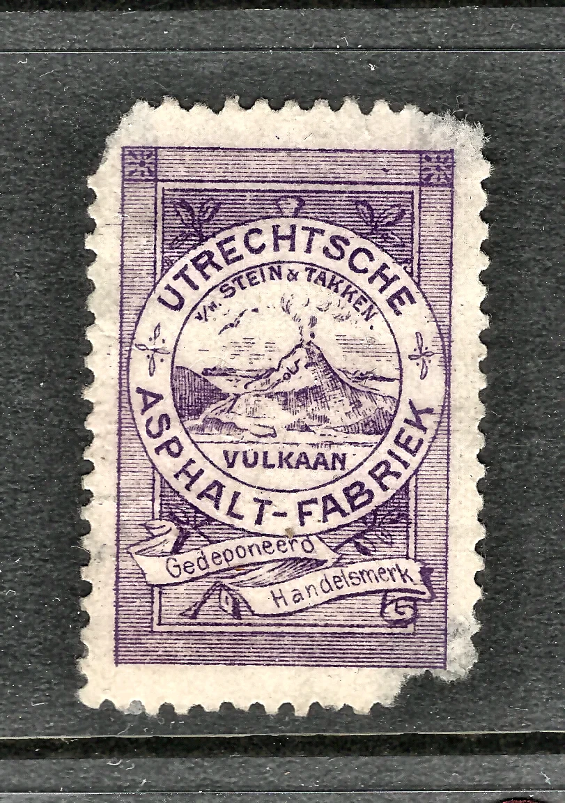 Utrechtsche Asphalt-Fabriek – Vulkaan handelsmerk