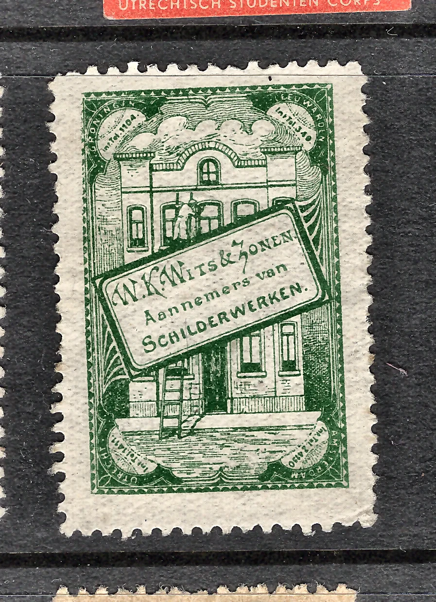 Reclamesluitzegel W.K. Wits & Zonen – Aannemers van Schilderwerken