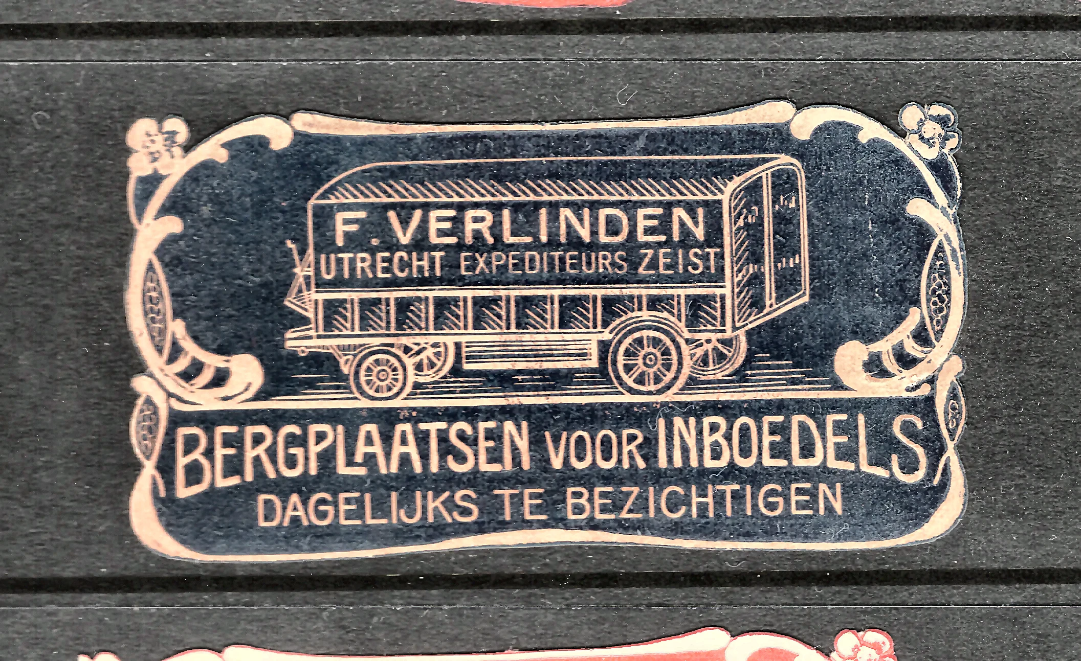 F. Verlinden – Expediteurs Utrecht–Zeist, bergplaatsen voor inboedels