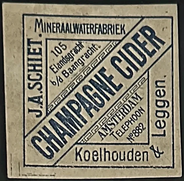 J.A. Schiet Mineraalwaterfabriek – Champagne Cider Amsterdam