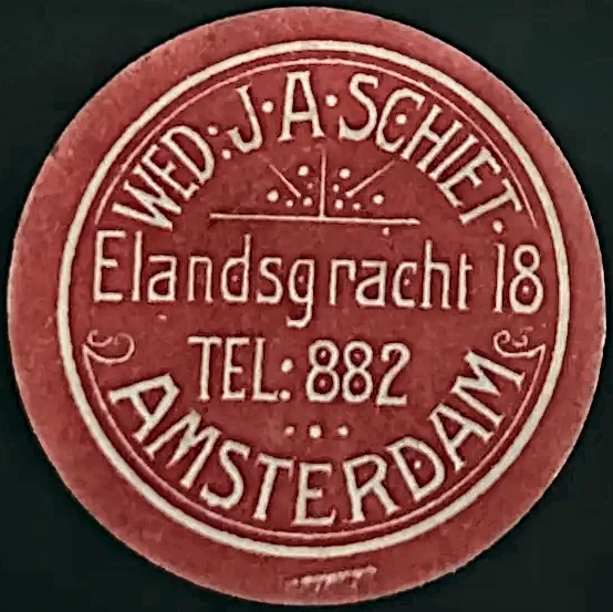 Sluitzegel Wed. J.A. Schiet – Elandsgracht 18, Amsterdam