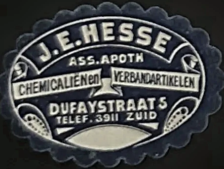 J.E. Hesse Ass. Apotheker – Dufaystraat Amsterdam-Zuid