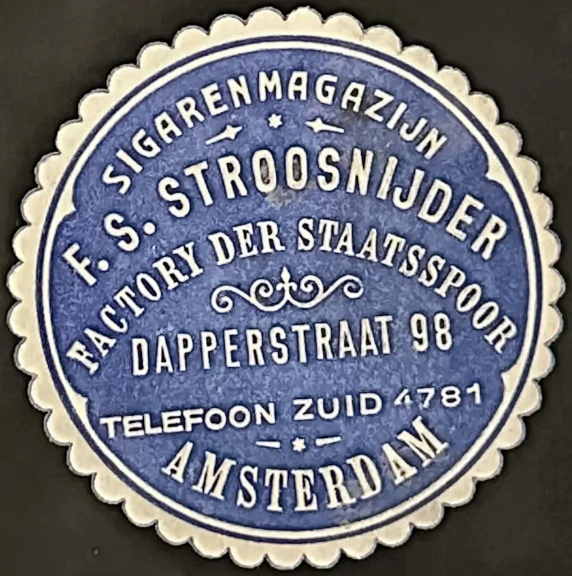 Sigarenmagazijn F.S. Stroosnijder – Dapperstraat 98, Amsterdam