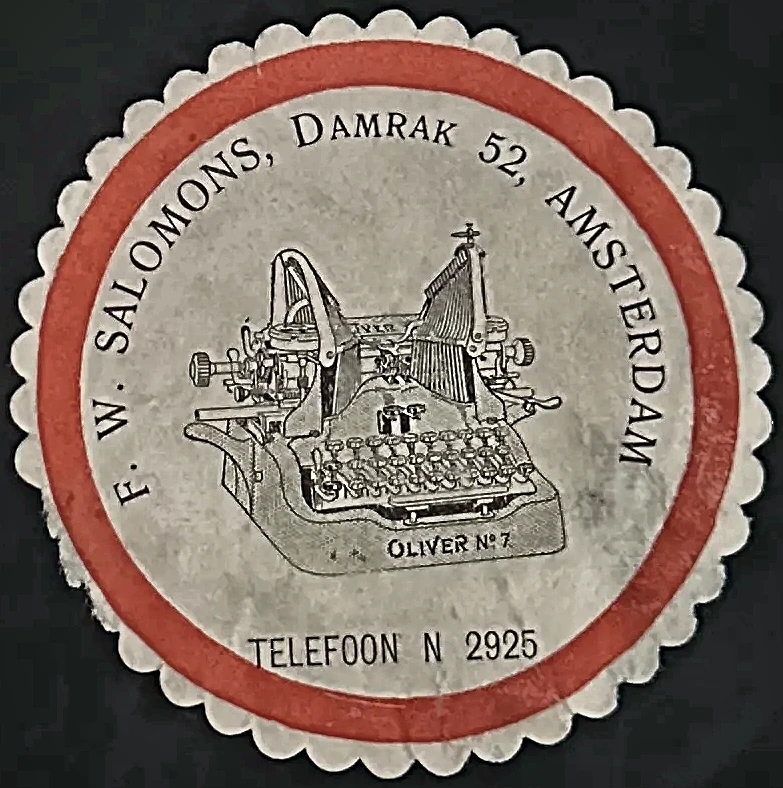 Sluitzegel F.W. Salomons – Typemachines, Amsterdam