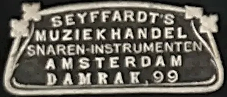 Sluitzegel Seyffardt's Muziekhandel Amsterdam
