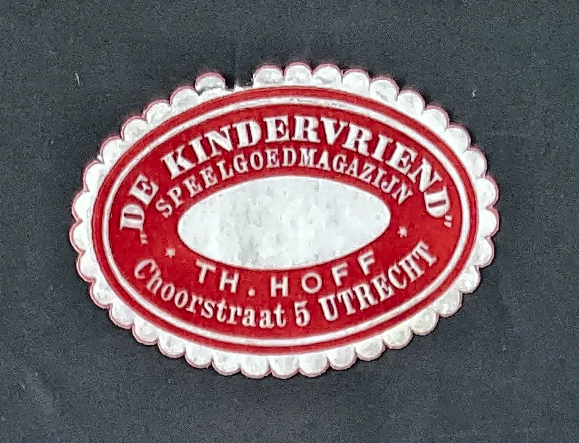 Sluitzegel speelgoedmagazijn 'De Kindervriend' – Th. Hoff, Utrecht
