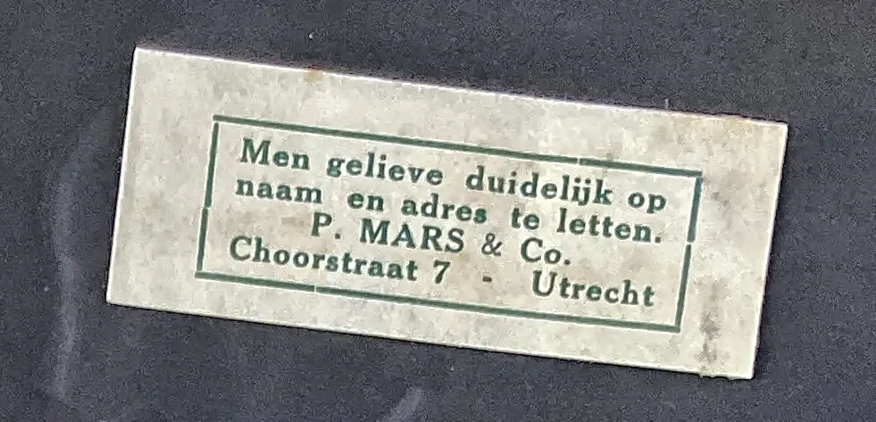 Sluitzegel P. Mars & Co. – Utrecht