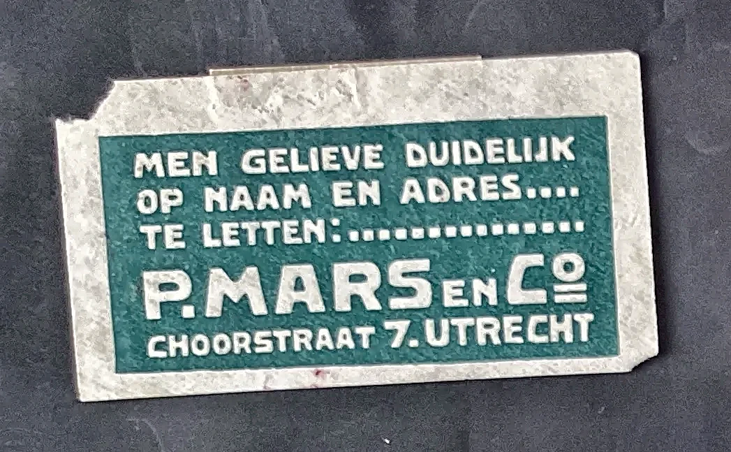 Sluitzegel P. Mars en Co. – Choorstraat Utrecht