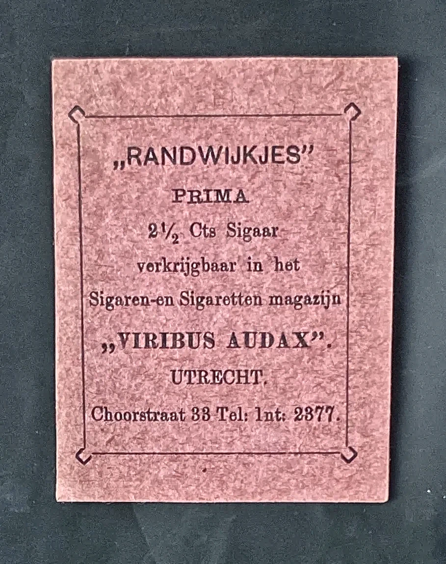 Sluitzegel Randwijkjes Sigaren – Viribus Audax Utrecht