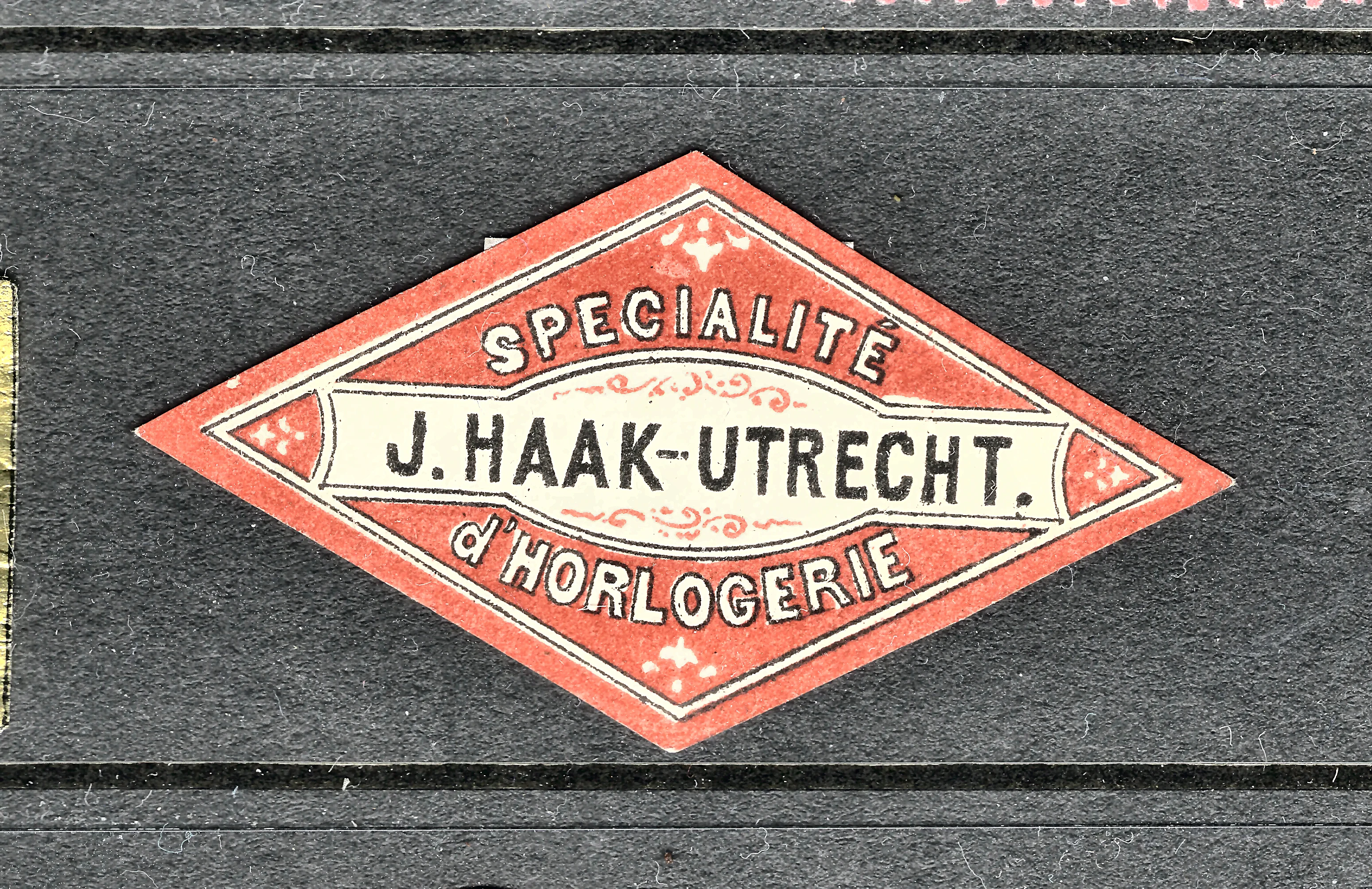 Sluitzegel J. Haak – Spécialité d'Horlogerie, Utrecht