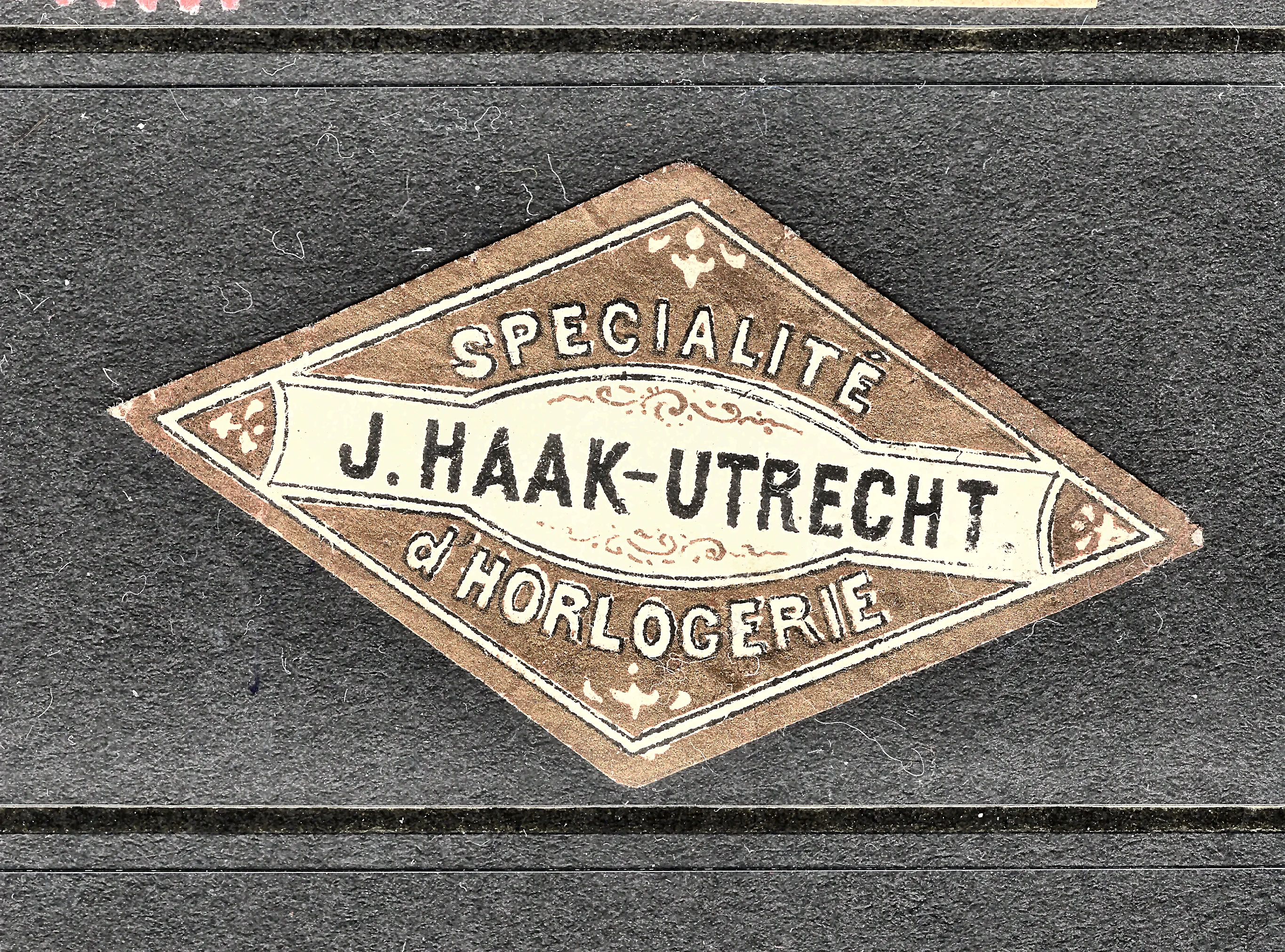 Sluitzegel J. Haak – Spécialité d'Horlogerie Utrecht