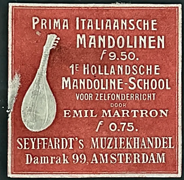 Seyffardt's Muziekhandel – Prima Italiaansche Mandolinen